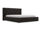 Upholstered bed with storage - 200x200 - double bed - Mobenze - black - Mobenze SNLE52074