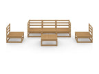 6-piece garden furniture set, honey brown, solid pine wood, 10 RRLE76697