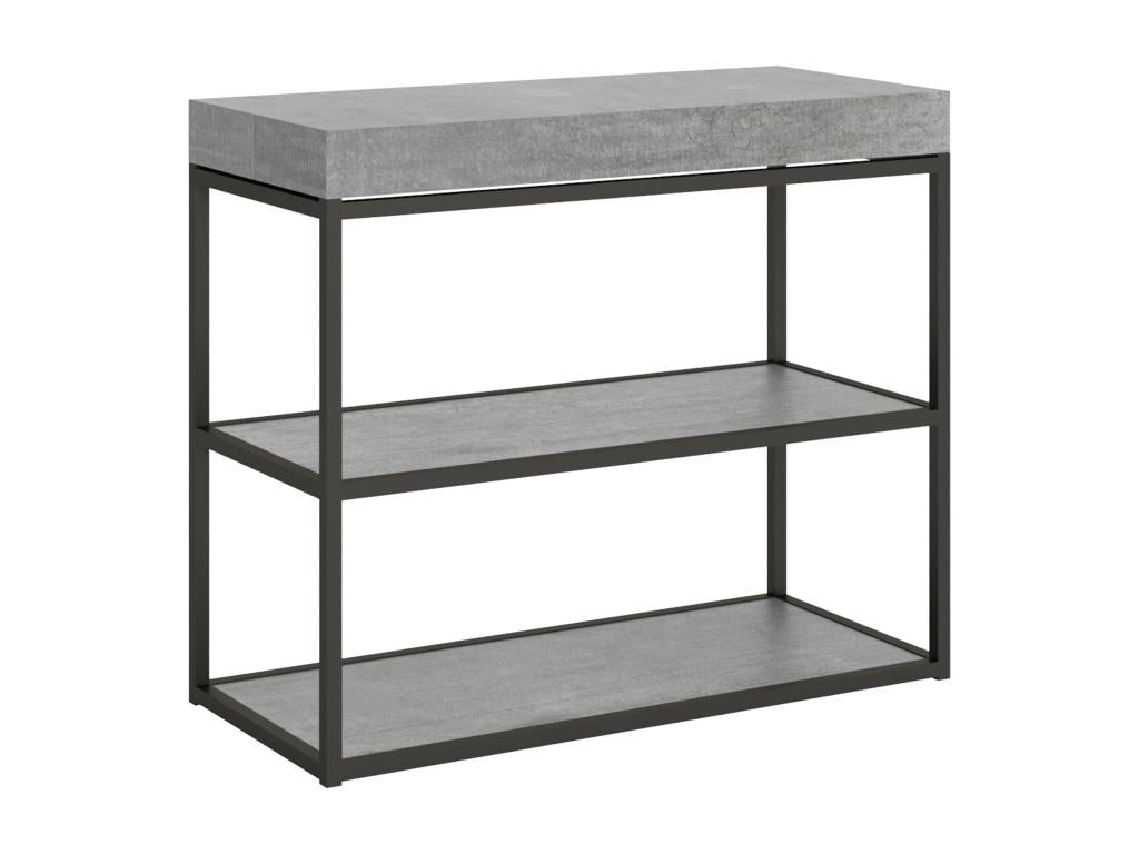 Extendable console table 90x40/300 cm Mobenze Concrete Grey Anthracite frame VLFT02684