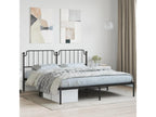 Metal bed frame with black headboard 183x213 cm MHIJ49244