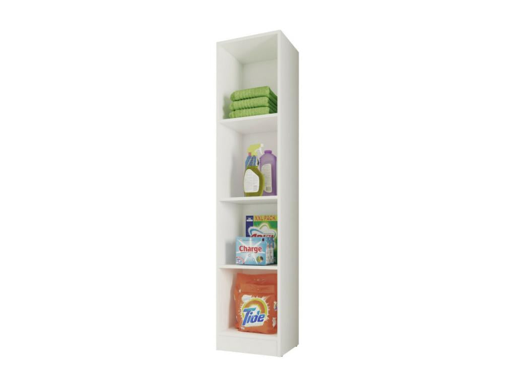 1-Door White Multifunctional Cabinet with 4 Shelves, W 35 H 160.6 D 31.5 cm DNKW15519