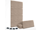 Mobenze Set of 8 Self-Adhesive Linen Wall Panels, Sound Absorbing, Shockproof, and Earth-Colored Headboards, 60x50cm x8 CCNR45891