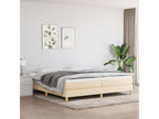 Upholstered bed base with mattress, Cream 200x200, Fabric XEEA21761