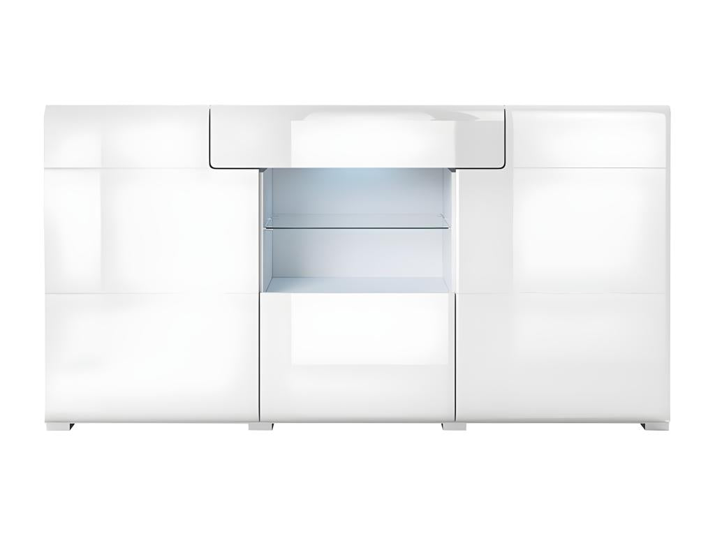 Mobenze White 3-Door 1-Drawer Buffet ZKWI51531