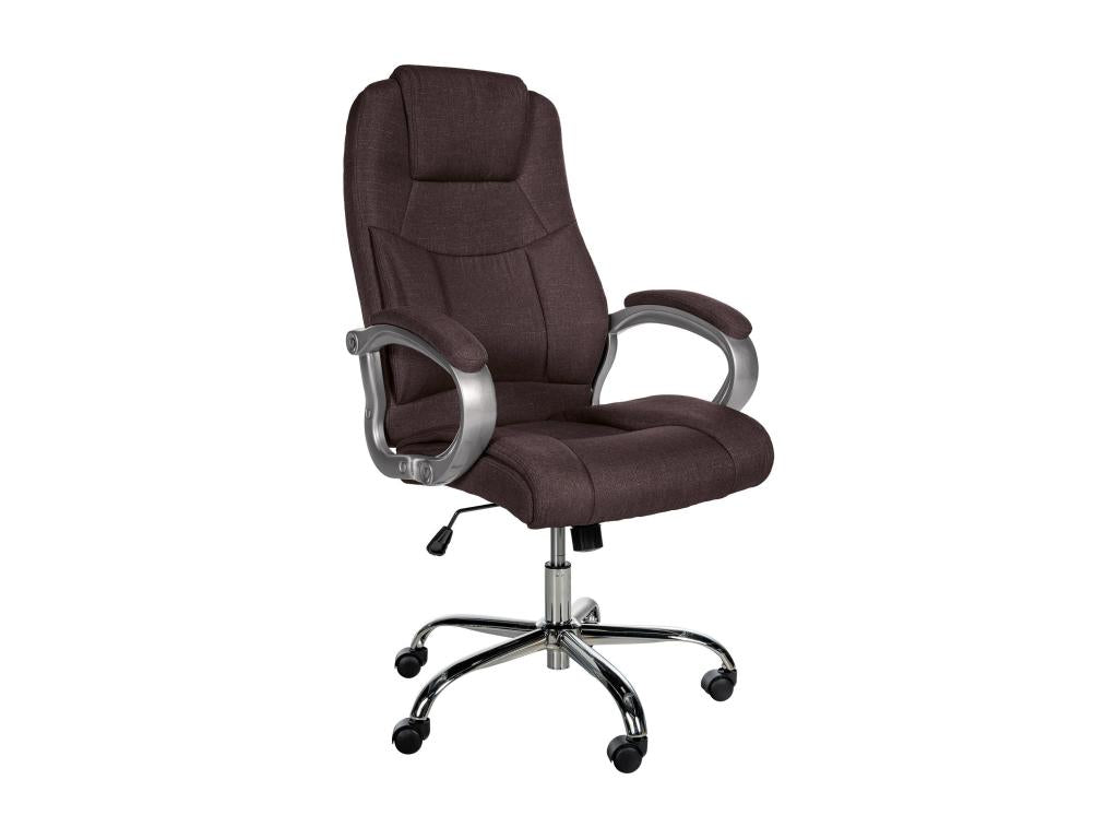 Office chair - Fabric / Chrome metal - Brown - XL Mobenze HQSJ47634