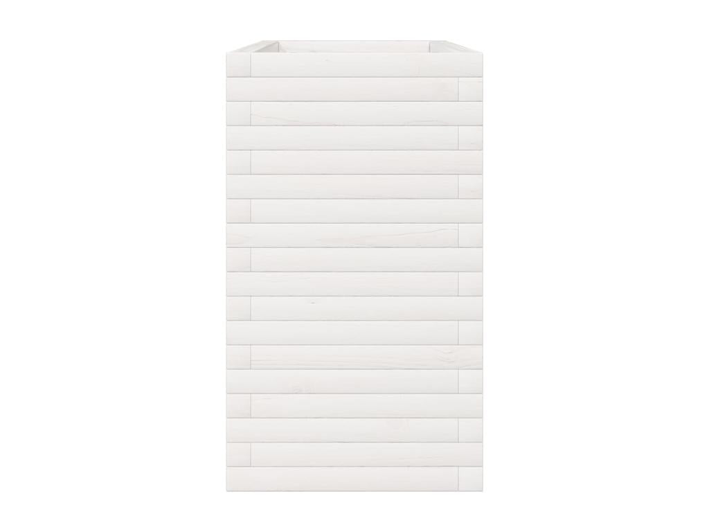 White planter 90x40x68.5 cm Solid pine mobenze QPSM36706