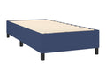Upholstered bed base with mattress and blue LED lighting, 80x200cm, fabric ZYKN31681