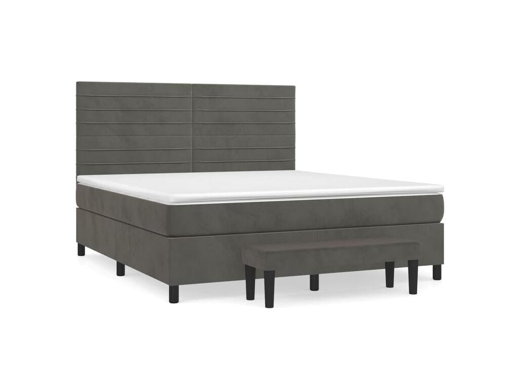 Mobenze bed base and mattress, dark grey, 160x200 cm, Mobenze FVWN43623