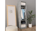 Concrete Grey Wardrobe 50x50x200 cm Engineering Mobenze NRJO99937