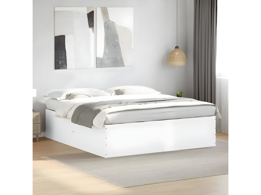White bed frame without mattress, 180x200 cm, SGCV36403