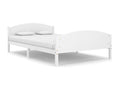 White Mobenze solid pine bed frame without mattress, 140x200 cm ZPMK05526