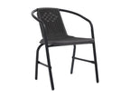 Garden chairs, set of 6, rattan, plastic and steel, 110 kg, IGAW50553