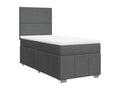 Mobenze bed base with dark grey mattress 80x200 cm fabric QLBB19928