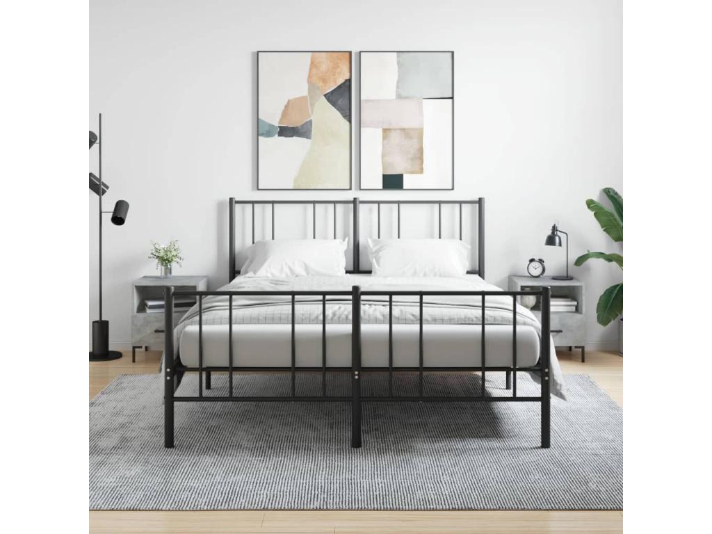 2-piece bedside tables, concrete grey, 40x35x47.5 cm, Mobenze engineering SHDA73406