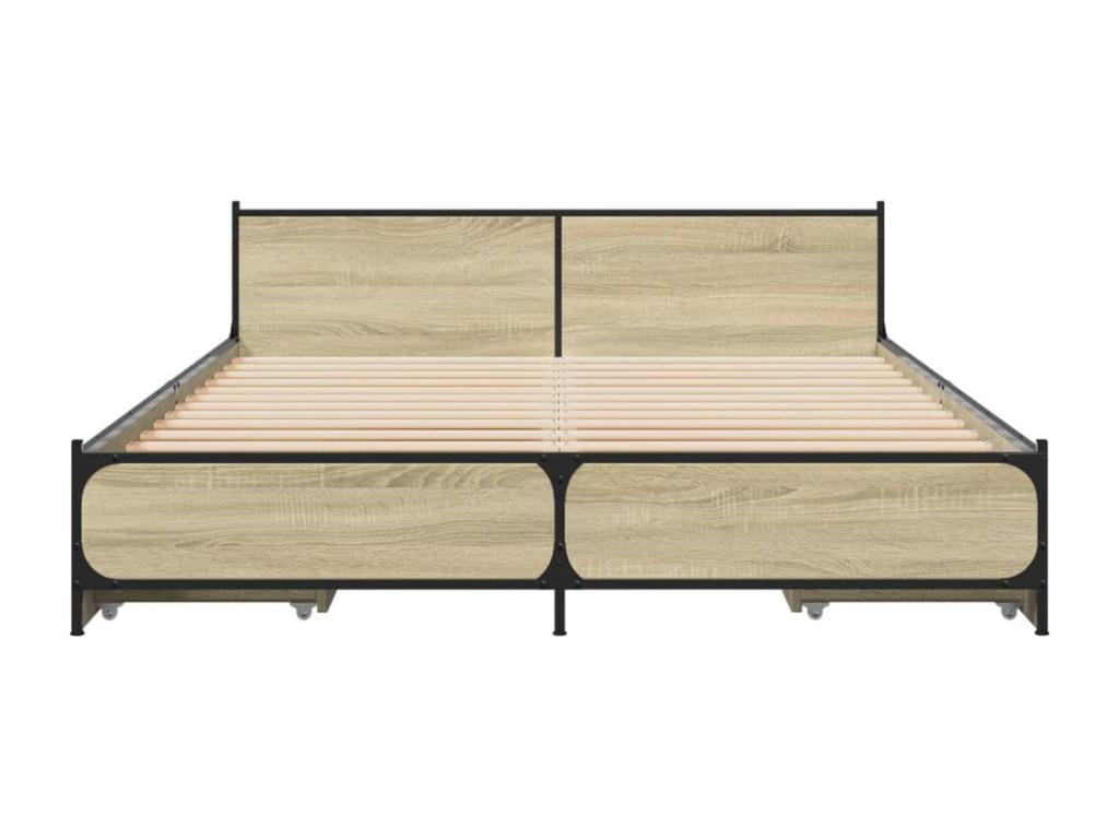 Mobenze oak bed frame and drawers 140x200 Mobenze engineering ADPI23976