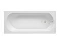 Rectangular white built-in bathtub with headrest - 160x75 cm - Mobenze OBAX26232