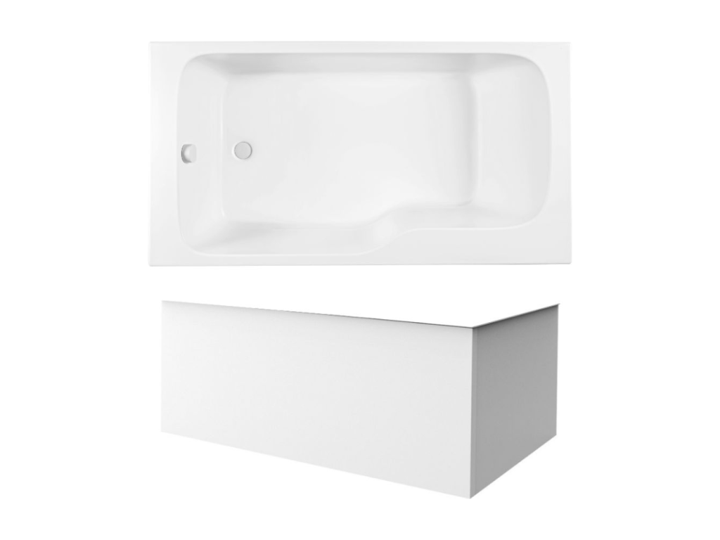 160x85 Mobenze bath/shower pack, left-hand version with corner apron, PZZB67324