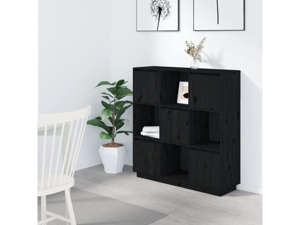 Black Buffet 110.5x35x117 cm Solid Pine Mobenze FEUC35849