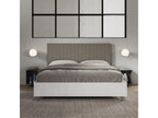 Burmy YXJL98881 160x200 Storage Bed with White Ash Frame and Cappuccino Faux Leather Headboard
