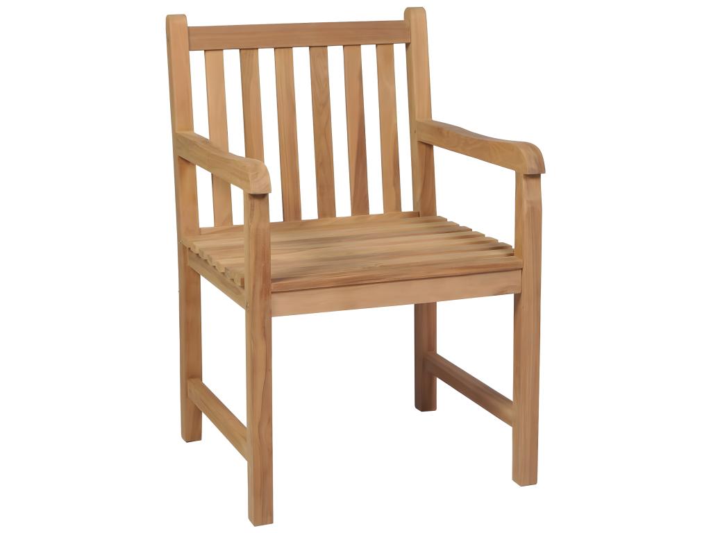 Set of 4 garden chairs and cushions, black Mobenze, solid teak QXIF83625