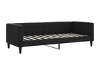 Daybed with black mattress 80x200 cm fabric DNEX82605
