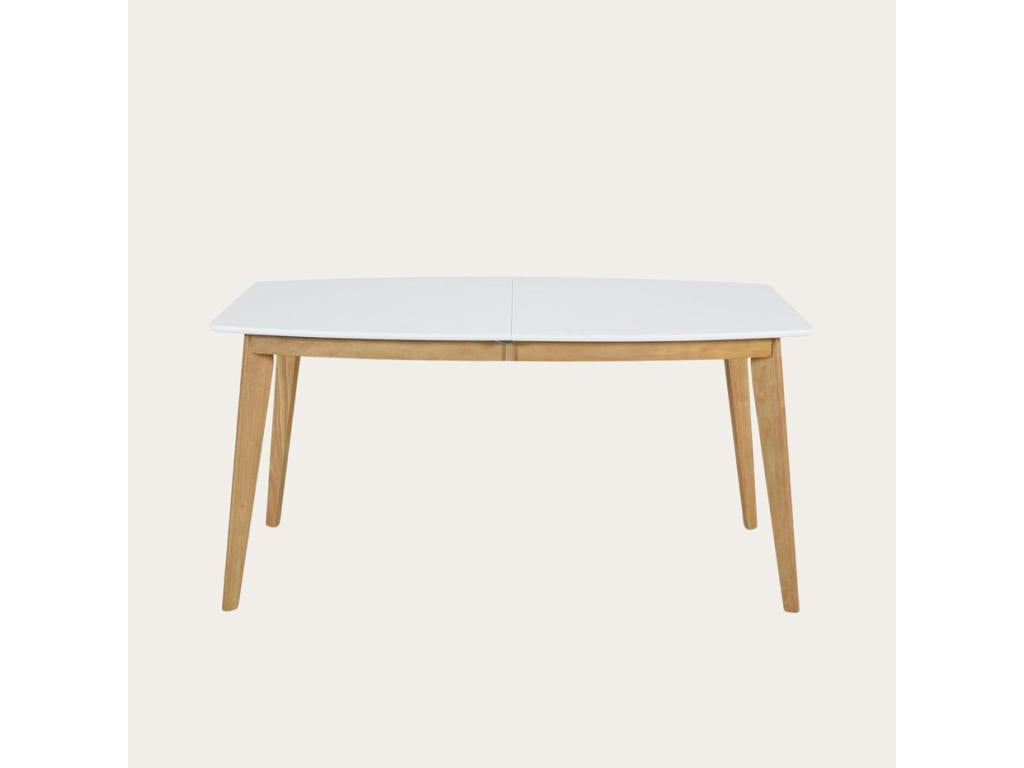 Extendable dining table in solid white Mobenze 150x75 TXBR48444