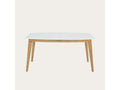 Extendable dining table in solid white Mobenze 150x75 TXBR48444