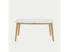 Extendable dining table in solid white Mobenze 150x75 TXBR48444