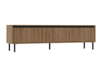 TV stand with 3 drawers and black legs - 179 cm - Mobenze oak ITGC53780