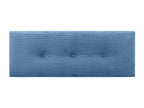 Mobenze Headboard, Plain Ribbed with Buttons, 160x60cm, Fits 150/160cm Beds - Blue YMTH26392