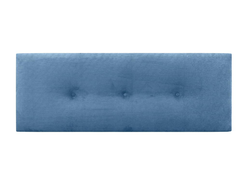 Mobenze Headboard, Plain Ribbed with Buttons, 160x60cm, Fits 150/160cm Beds - Blue YMTH26392