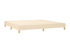 Upholstered bed base and mattress with LED lighting, Cream, 200x200 cm, Fabric JVHT70501
