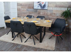 Mobenze-H71 dining chair, set of 6, swivel, dark grey, EMAX72493