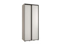 Luxameub 3 Sliding Door Wardrobe 235.2/100/45 2 Doors White/White/Black FVZP08539