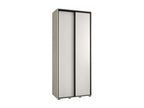 Luxameub 3 Sliding Door Wardrobe 235.2/100/45 2 Doors White/White/Black FVZP08539