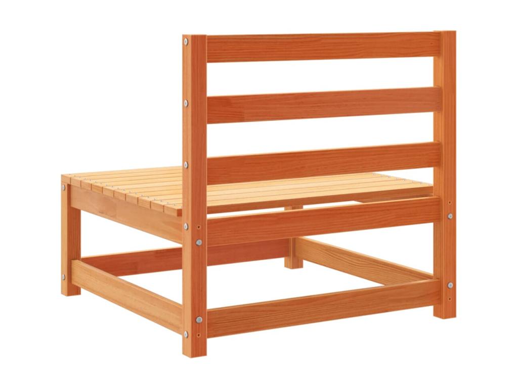 3-piece garden furniture set, brown wax finish, solid pine wood, RDZY70152