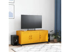 Mustard yellow TV stand 100.5x39x43.5 cm steel QEBV15291