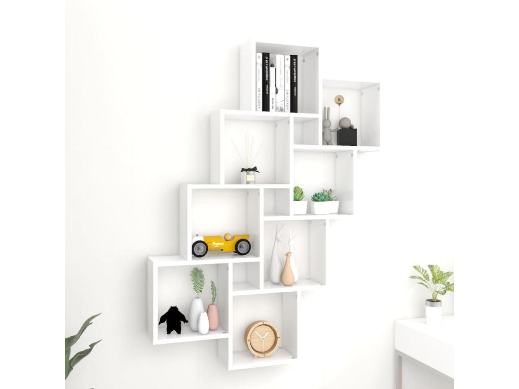 Mobenze White wall shelf 90x15x119 cm Mobenze engineering AMDD50698