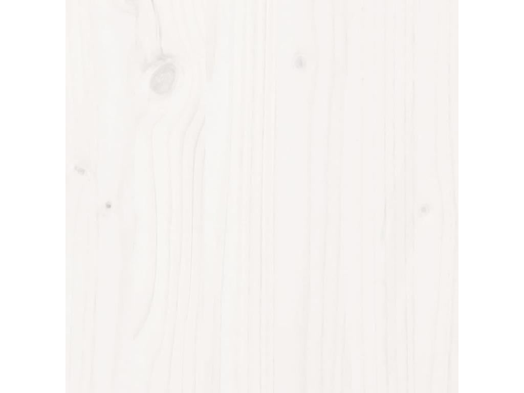 Bed frame without white mattress 140x200 cm solid pine wood ZEOX84418