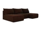 Panoramic armless sofa bed in Bouclé style - terracotta - Mobenze KJKN39591