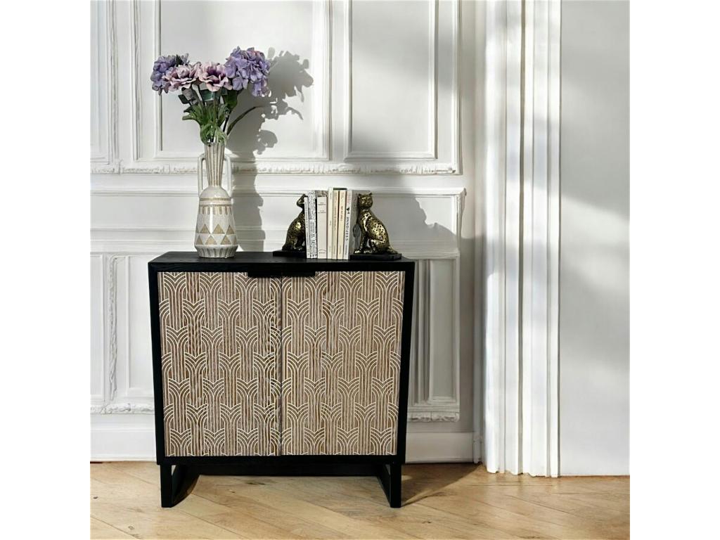 Mobenze and oriental-style metal 2-door sideboard SLAR59115
