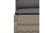9-piece garden furniture set with grey resin wicker cushions FSPR96900