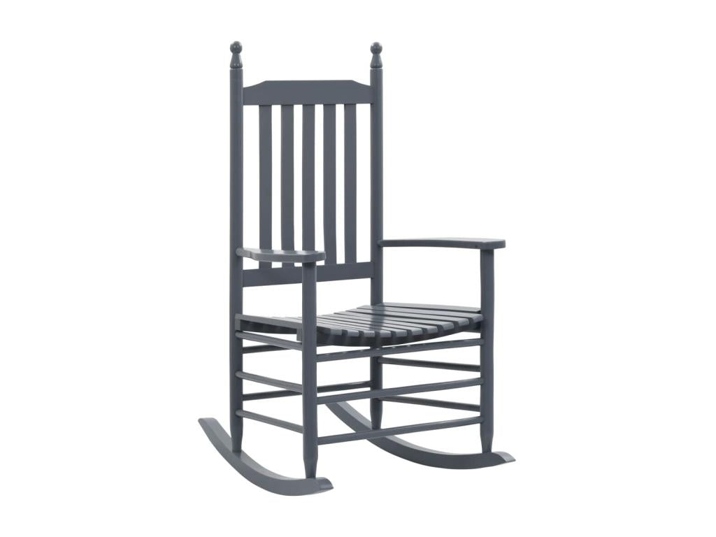 Rocking chair with curved seat, poplar Mobenze Grey XJXW89736