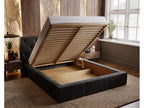 Upholstered bed with storage - 200x200 - double bed - Mobenze - black - Mobenze SNLE52074