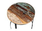 Coffee table, 2 pcs, reclaimed solid Mobenze, round, 40 cm / 50 cm, PXNQ21737