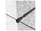 Walk-in shower enclosure 60x200cm in 8mm tempered glass with anti-limescale coating and 73-120cm square fixing bar - Matte Black IDMR79744