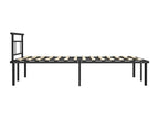 Black metal bed frame without mattress, 120x200 cm, RZSH23930