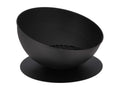 Round, inclined fire pit on an iron disc LMQJ77656