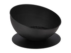 Round, inclined fire pit on an iron disc LMQJ77656