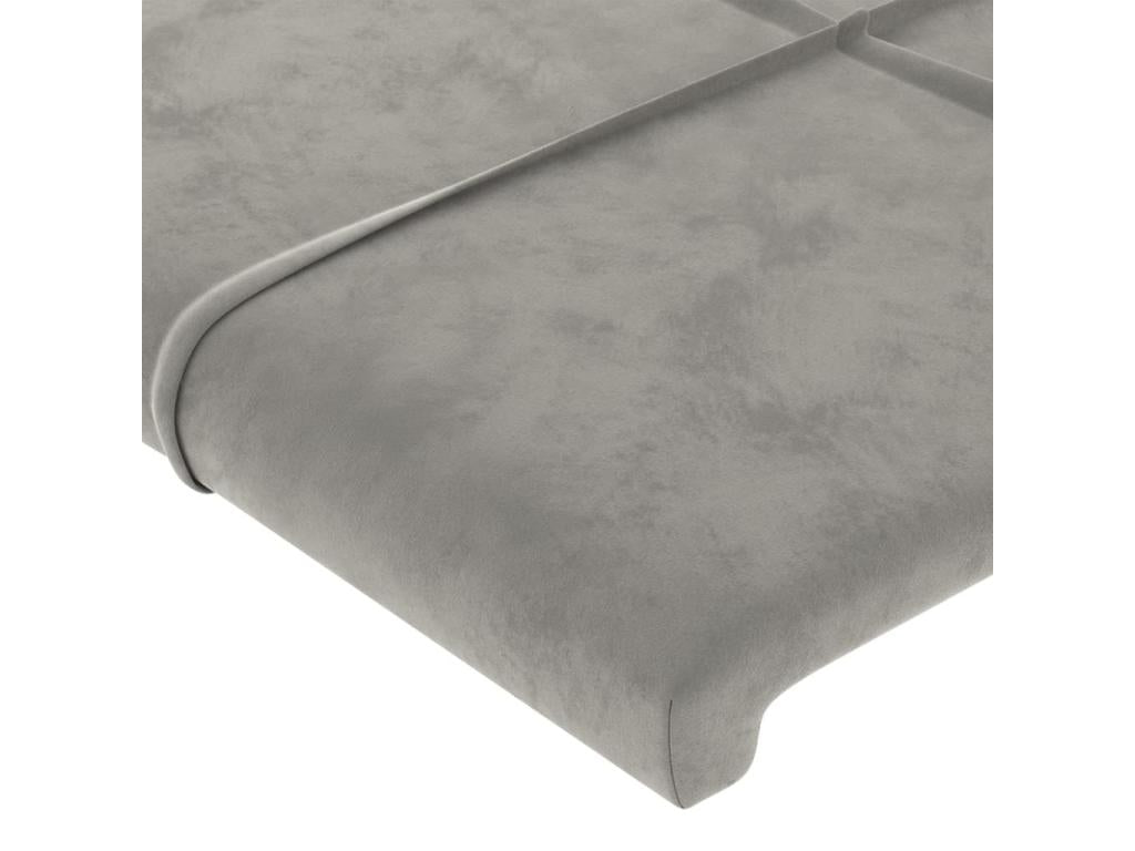 2-piece headboard set, light grey, 100x5x78/88 cm, velvet, SCNS11972